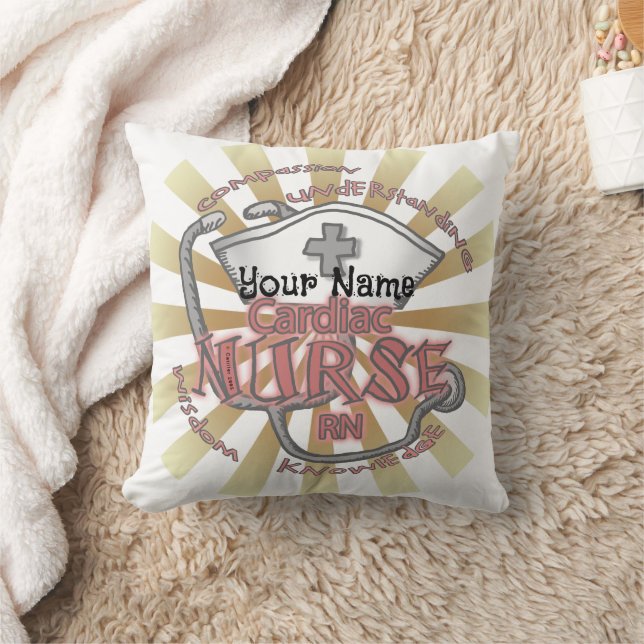 Cardiac Care Nurse Throw Pillow (Blanket)