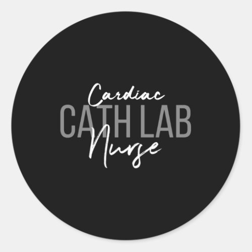 Cardiac Cath Lab Nurse Ekg Cvt Nursing Classic Round Sticker