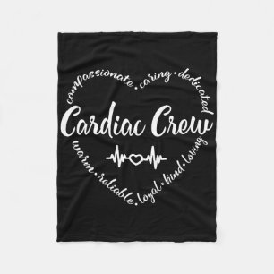 Cardiac Crew Cardiac Nurse Cardiologist Nurse Secr Fleece Blanket