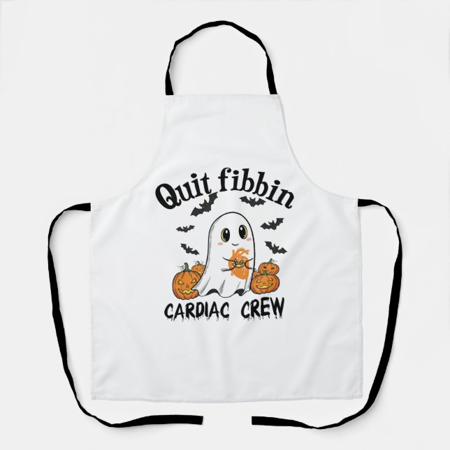 Cardiac Crew Funny Boo-Ghost Pumpkin Apron (Front)