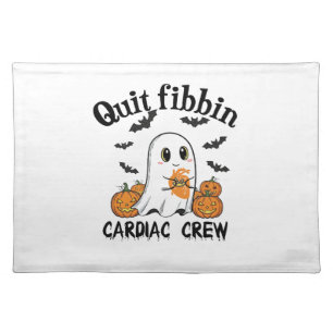 Cardiac Crew Funny Boo-Ghost Pumpkin Cloth Placemat