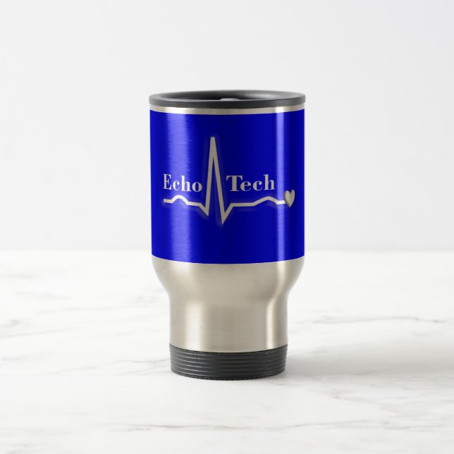 Cardiac Echo Tech Gifts Travel Mug (Center)
