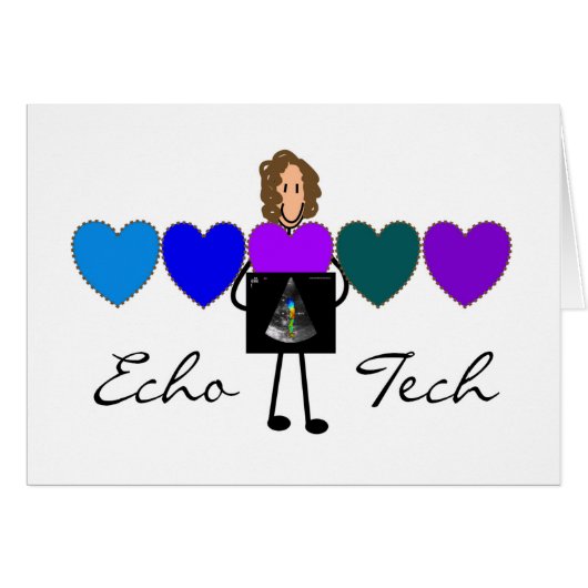 Cardiac Echo Technician Unique Gifts Cards (Front Horizontal)