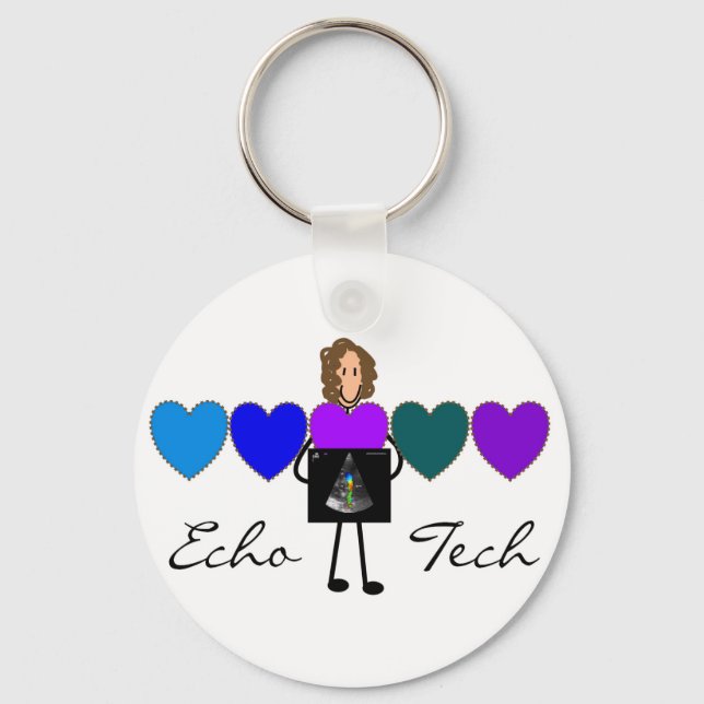 Cardiac Echo Technician Unique Gifts Keychain (Front)