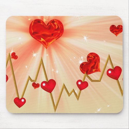 Cardiac love mouse pad