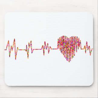 Cardiac Monitor EKG with Heart Mouse Pad