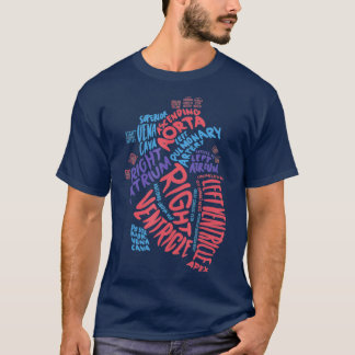 Cardiac Nurse Anatomical Heart Cardiology Gift T-Shirt
