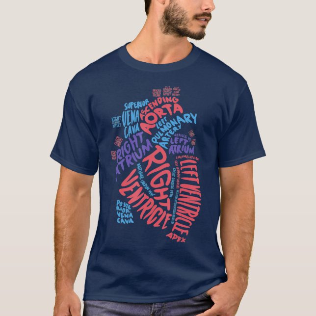 Cardiac Nurse  Anatomical Heart Cardiology Gift T-Shirt (Front)