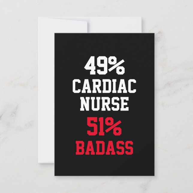 Cardiac Nurse Badass Card (Front)