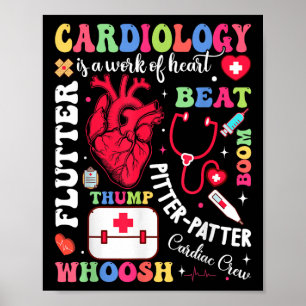 Cardiac Nurse Cardiology Is Work Of Heart Valentin Poster