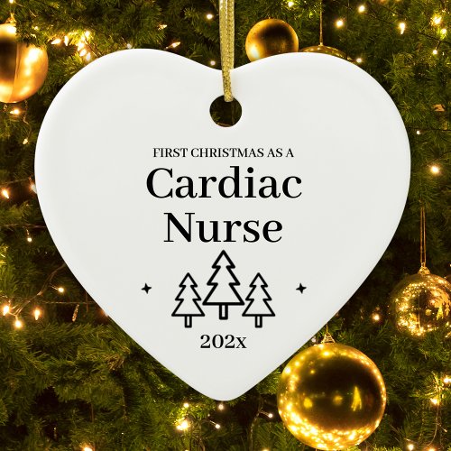 Cardiac Nurse First Christmas Ceramic Ornament