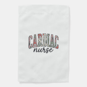 Cardiac Nurse Floral Varsity Lettering Design_1 Garden Flag