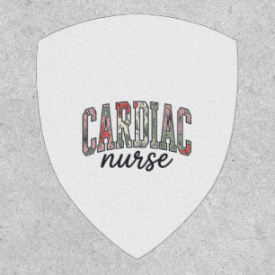 Cardiac Nurse Floral Varsity Lettering Design_1 Patch