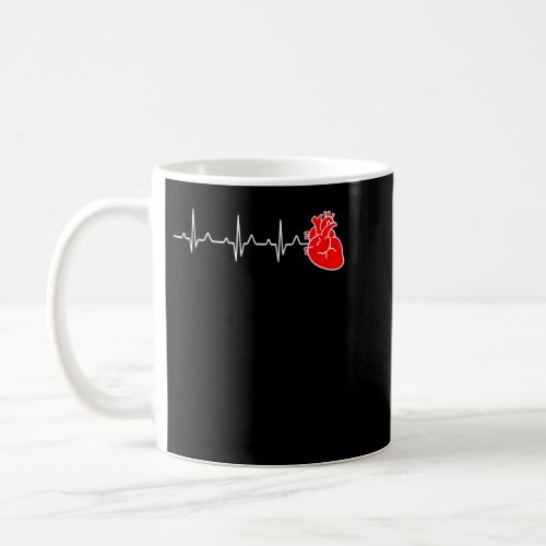 Cardiac Nurse Heartbeat Cardiology Cns Nursing  Coffee Mug