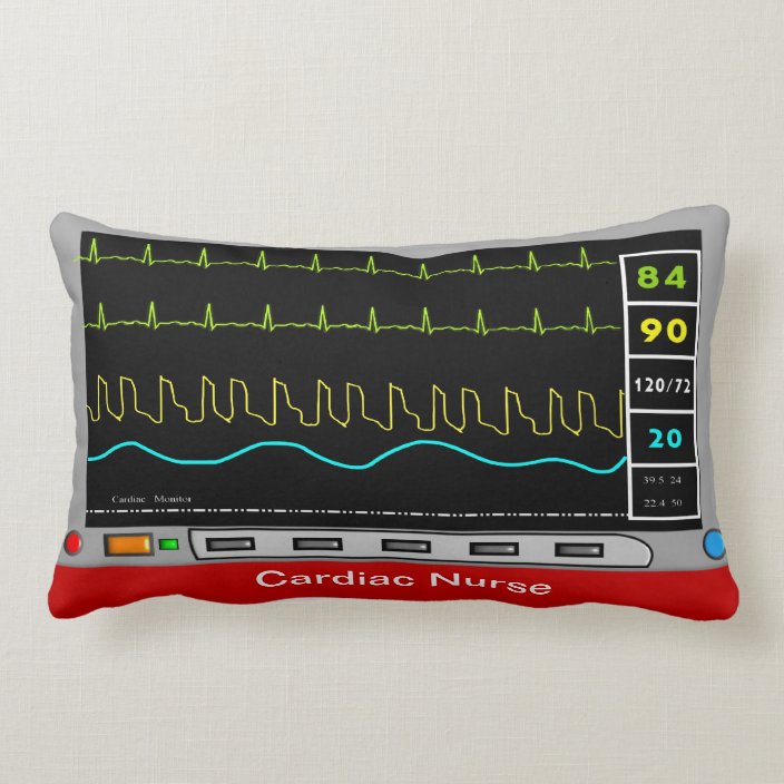 Cardiac Nurse Pillow Monitor Design | Zazzle.com