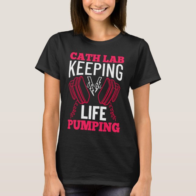 Cardiac Nurse Practitioner Cath Lab Nursing Cardio T-Shirt (Front)