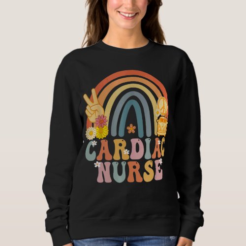 Cardiac Nurse Retro Groovy Vintage Appreciation Da Sweatshirt