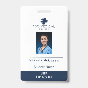 Cardiac Nurse Student Practitioner QR Code Photo Badge