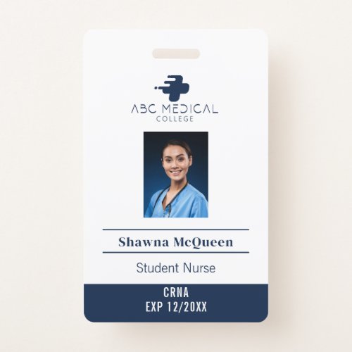 Cardiac Nurse Student Practitioner QR Code Photo Badge