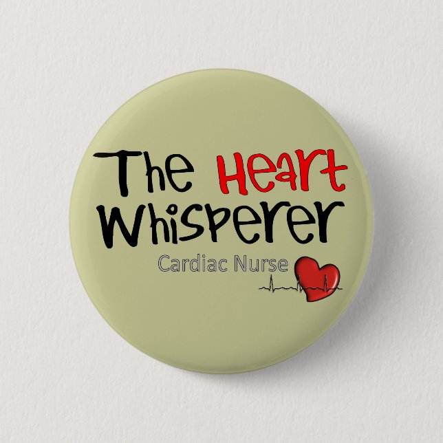 Cardiac Nurse T-Shirts & Gifts Button (Front)