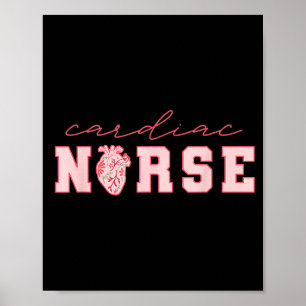 Cardiac Nurse Valentines Day Telemetry Nurse Cvicu Poster