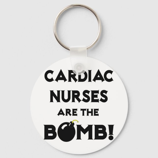 Cardiac Nurses Are The Bomb! Keychain (Front)