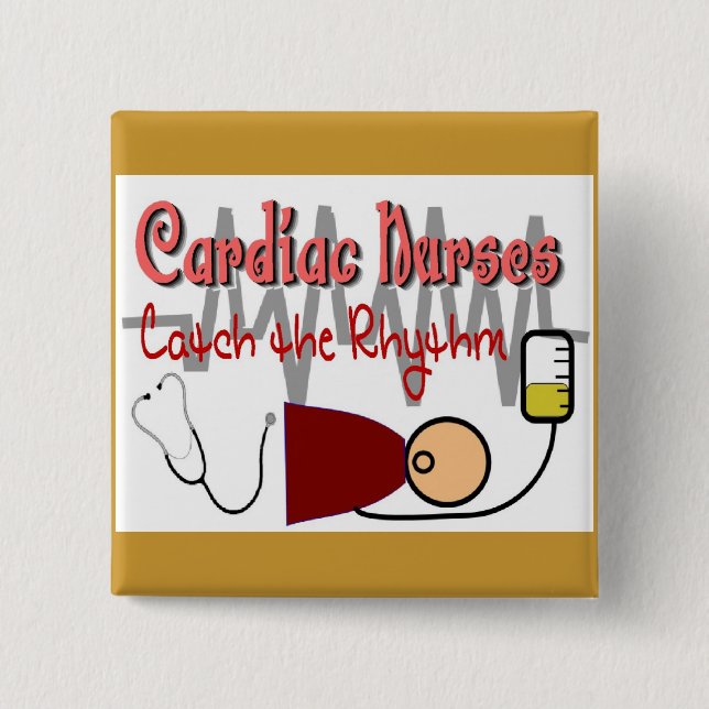 CARDIAC NURSES "CATCH the RHYTHM" Button (Front)
