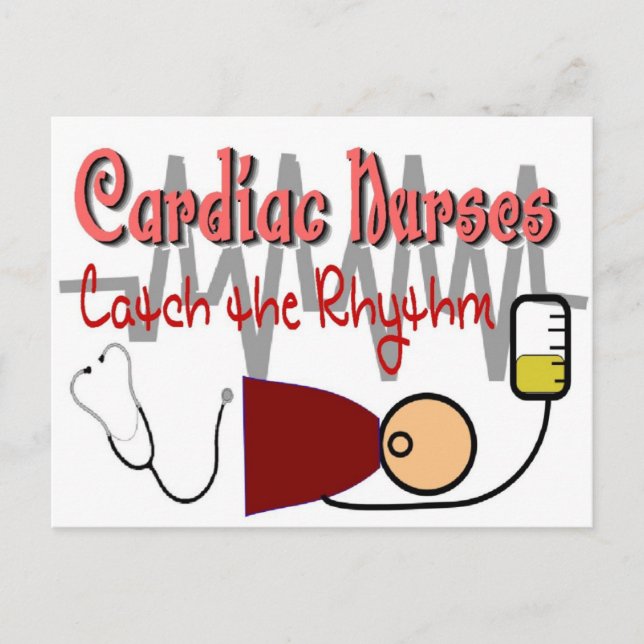 CARDIAC NURSES "CATCH the RHYTHM" Postcard (Front)