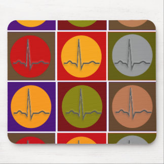 Cardiac QRS Pop Art Mouse Pad