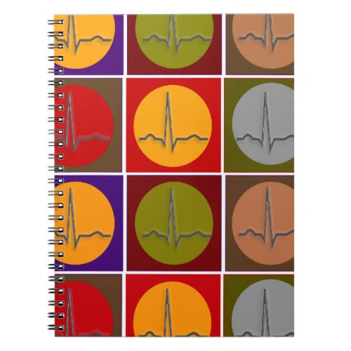 Cardiac QRS Pop Art Notebook