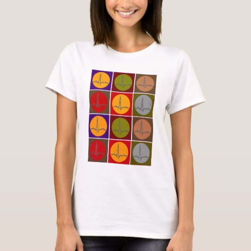 Cardiac QRS Pop Art T_Shirt