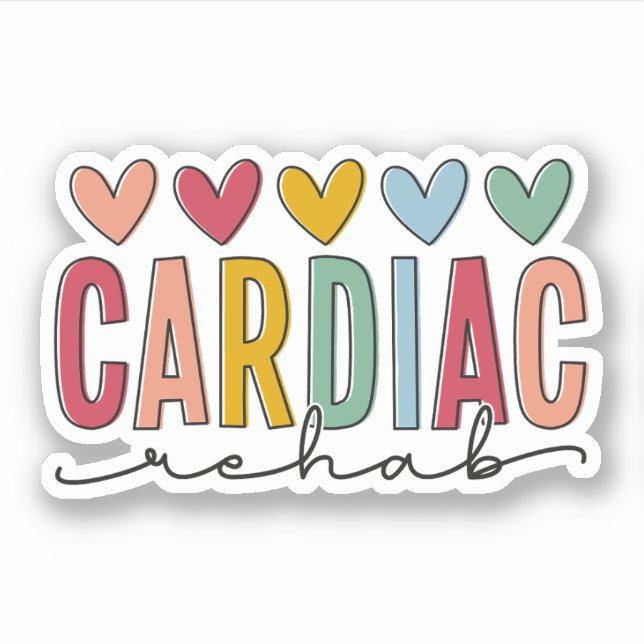 Cardiac Rehab, Cardiac rehabilitation Sticker (Front)