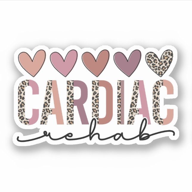 Cardiac Rehab Cardiology Rehabilitation Nurse Sticker (Front)