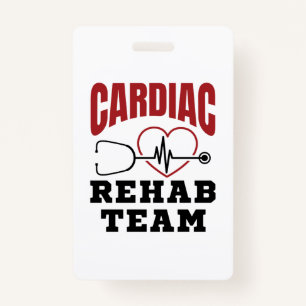Cardiac Rehab Team Cardiologist Nurse Badge