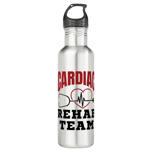 Cardiac Rehab Team Cardiologist Nurse Stainless Steel Water Bottle (Front)