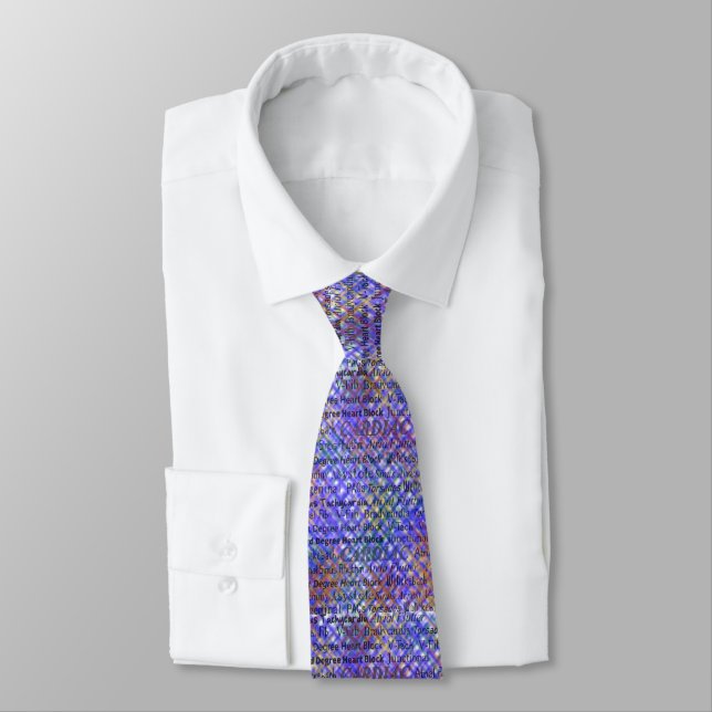 Cardiac Rhythm Types Artsy Neck Tie (Tied)