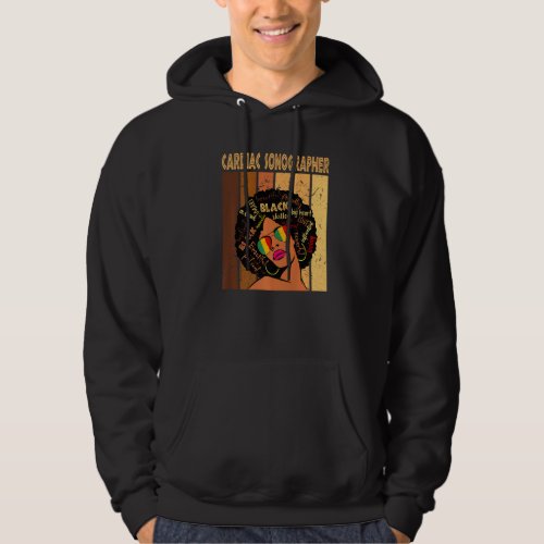 Cardiac Sonographer Afro African Women Black Histo Hoodie