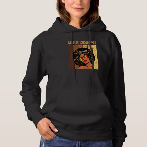 Cardiac Sonographer Afro African Women Black Histo Hoodie