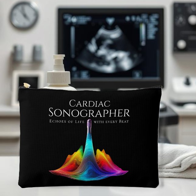 Cardiac Sonographer-Colorful Ultrasound Waves Accessory Pouch (Cardiac Sonographer-Colorful Ultrasound Waves Accessory Pouch
)