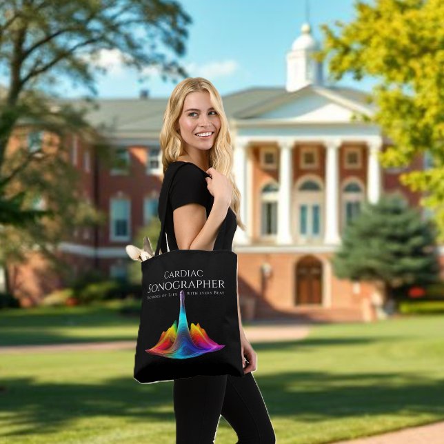 Cardiac Sonographer-Colorful Ultrasound Waves Tote Bag (Cardiac Sonographer-Colorful Ultrasound Waves Tote Bag)