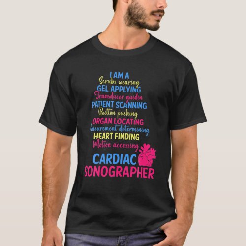 Cardiac Sonographer Echo Tech Applying RDCS T_Shirt