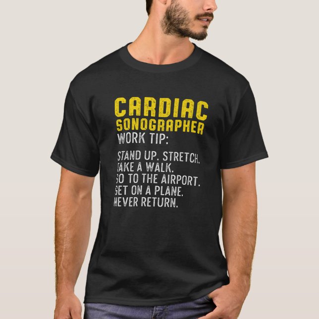 Cardiac Sonographer Echo Tech RDCS T-Shirt (Front)