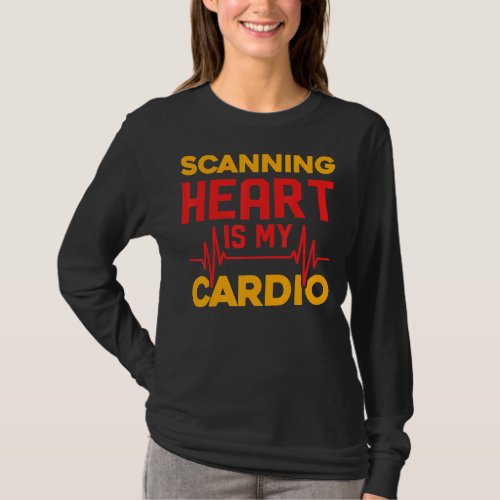 Cardiac Sonography Scanning Hearts Sonographer Rad T_Shirt