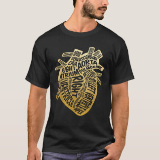 Cardiac Stethoscope Anatomical Heart Cardiac Nurse T-Shirt