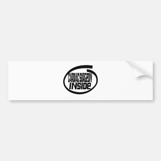 Cardiac Surgeon Inside Bumper Sticker (Front)