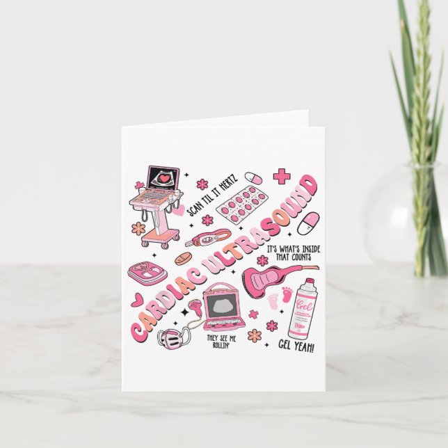 Cardiac Ultrasound Valentine For Nurse Valentine D Card (Front)