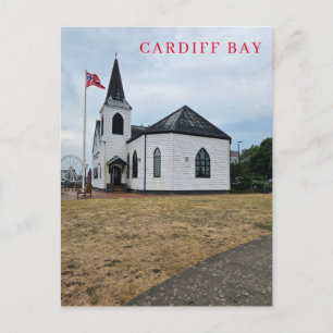 Cardiff Bay church view postcard