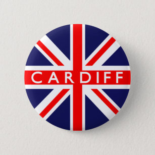 Cardiff : British Flag Button