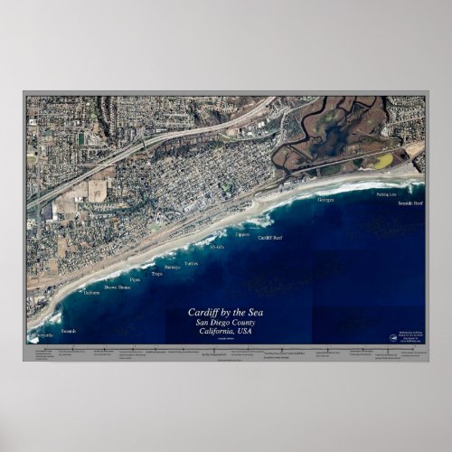 Cardiff by the Sea California satellite poster