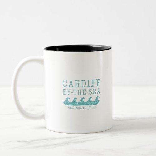 Cardiff by the Sea Design _ San Diego Encinitas Two_Tone Coffee Mug